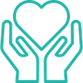 heart in hand icon