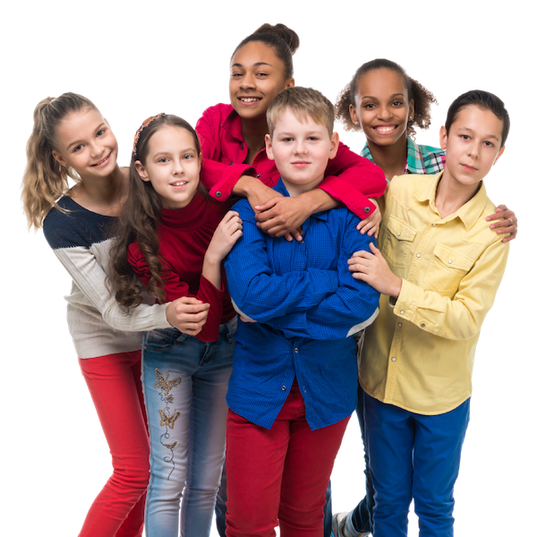 Group of kids smiling